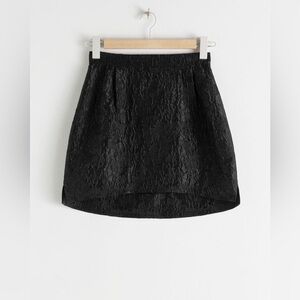 & Other Stories jacquard pelmet mini skirt size 2